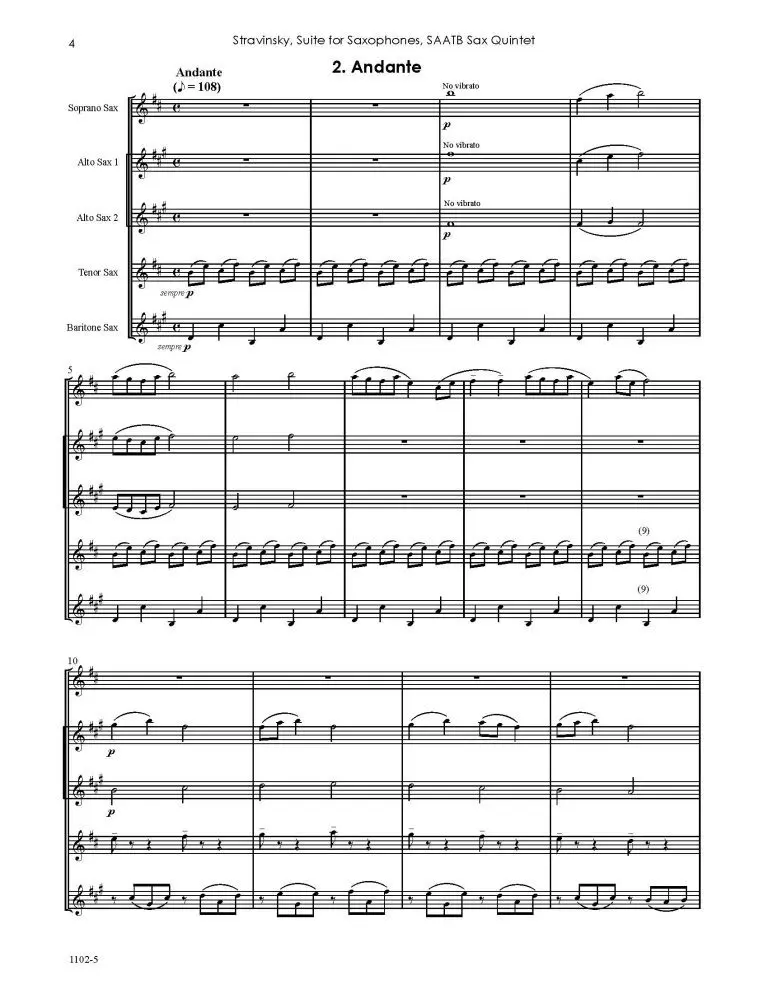 1102-5 STRAVINSKY Suite for Saxophones_Page_08 Suite for Saxophones