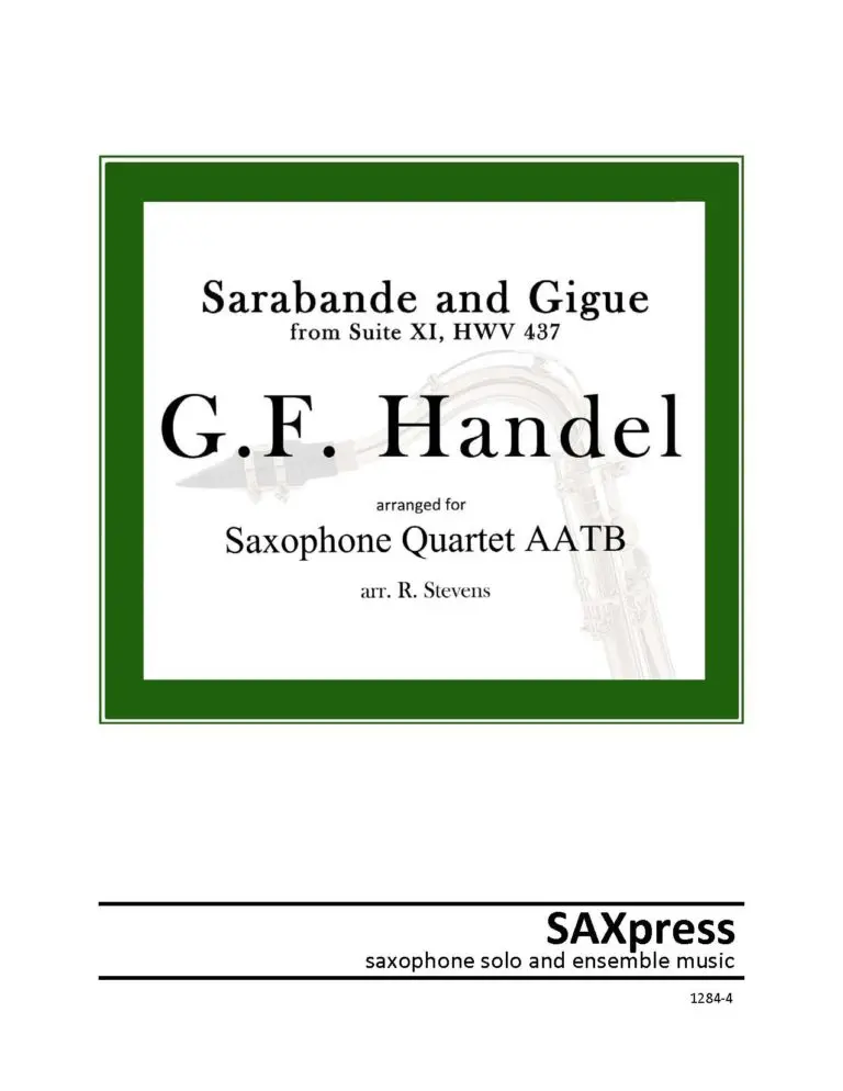 1284-4 Handel Sarabande and Gigue Cover Sarabande and Gigue