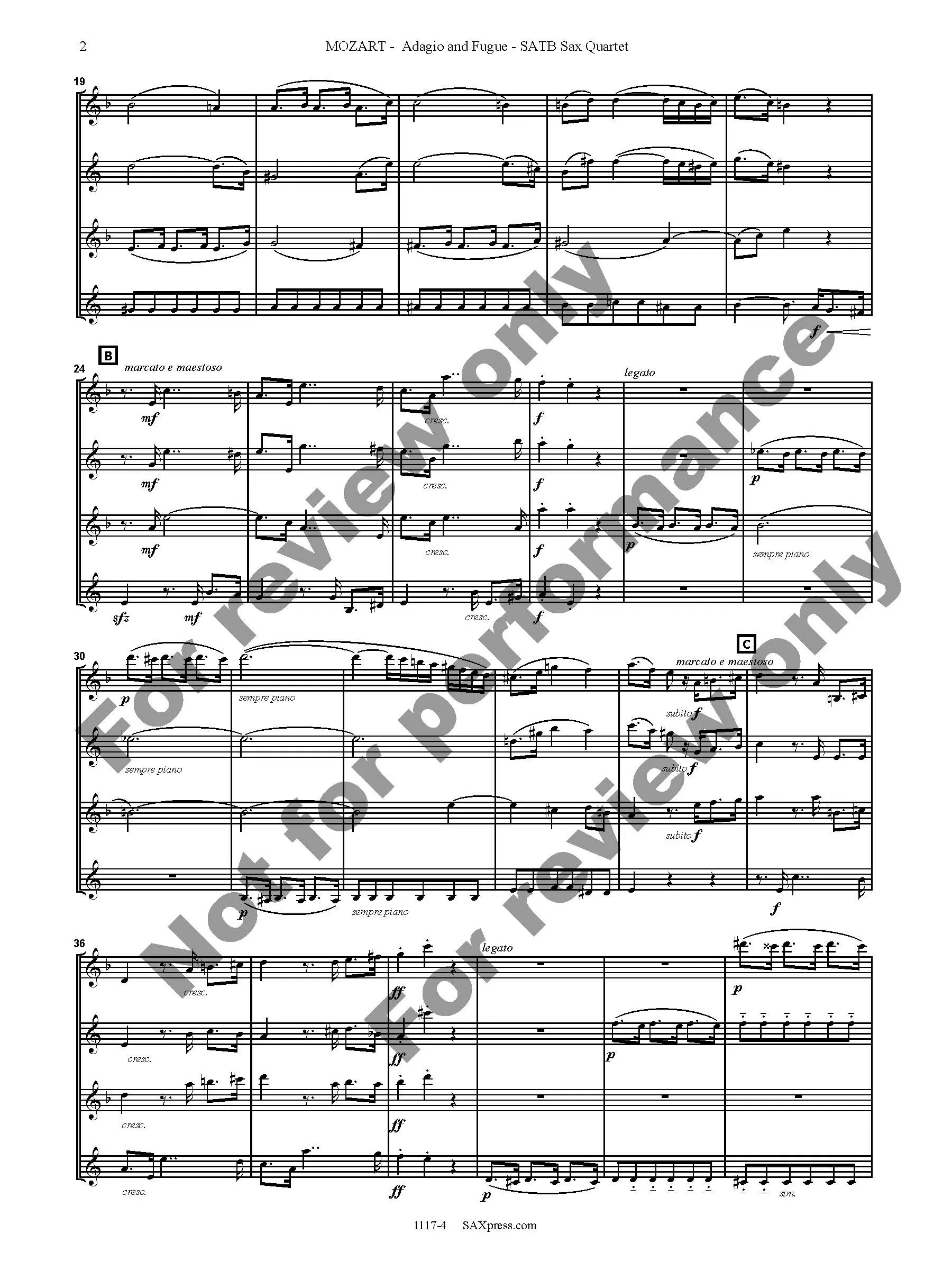 Adagio and Fugue in C minor, K546 - Image 3