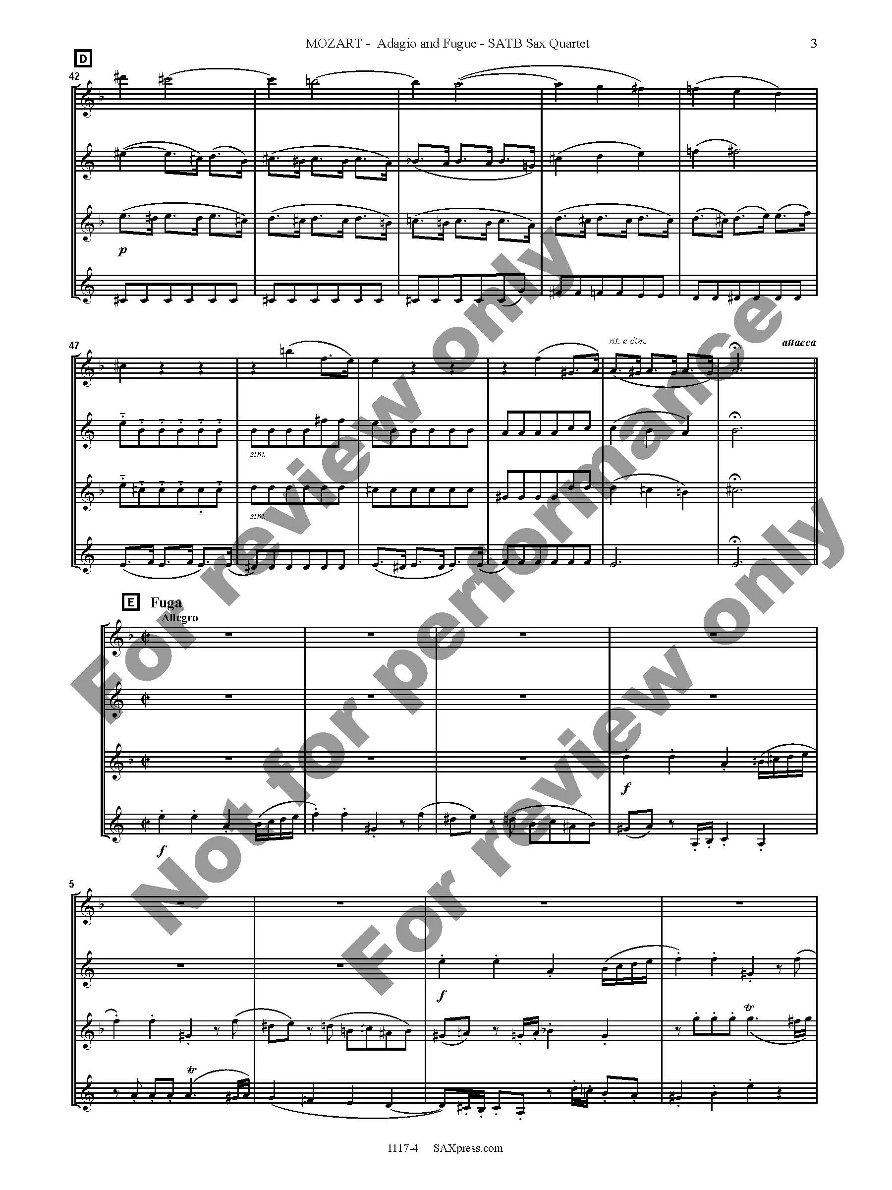 Adagio and Fugue in C minor, K546 - Image 4