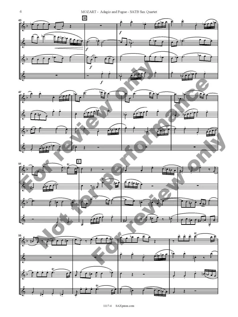1117-4 MOZART - Adagio and Fugue 10 Adagio and Fugue in C minor, K546