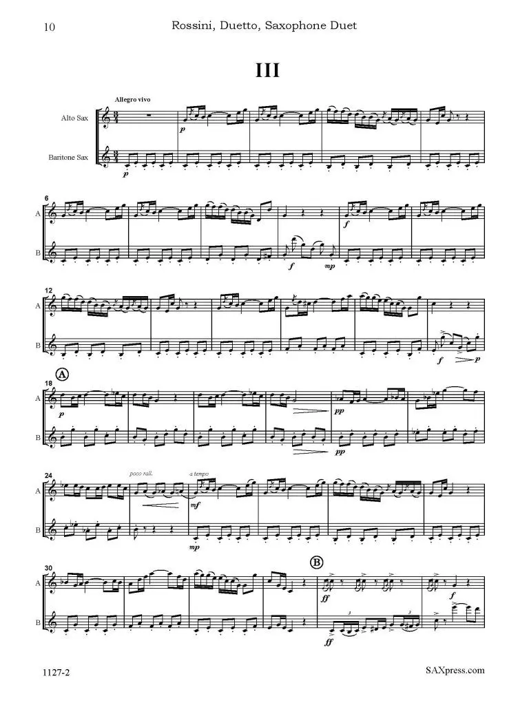 Duetto for Alto and Baritone Saxophone