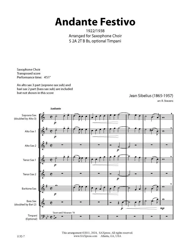 1132-7 SIBELIUS - Andante Festivo - 00 - Score_Page_05 Andante Festivo