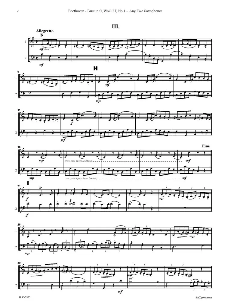 Duet in C, WoO. 27, No. 1