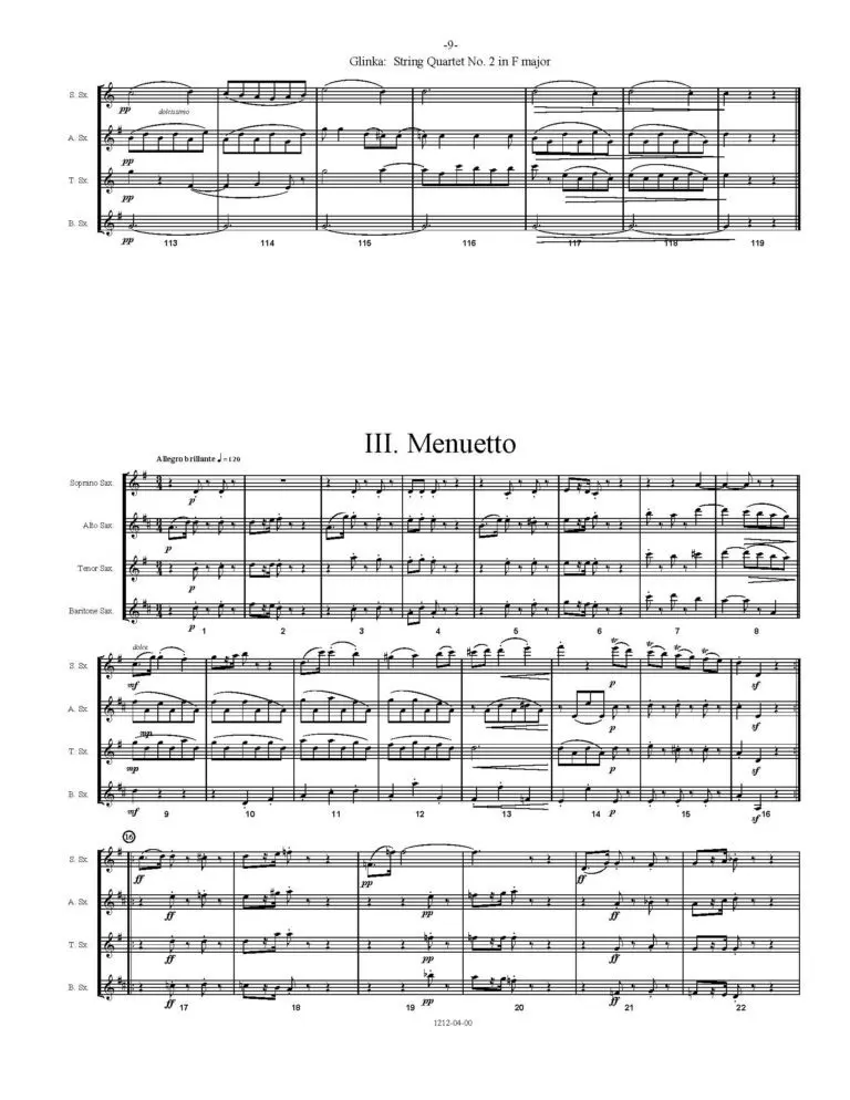 Quartet No. 2 in F major