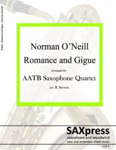 Romance and Gigue | Saxophone Quartet