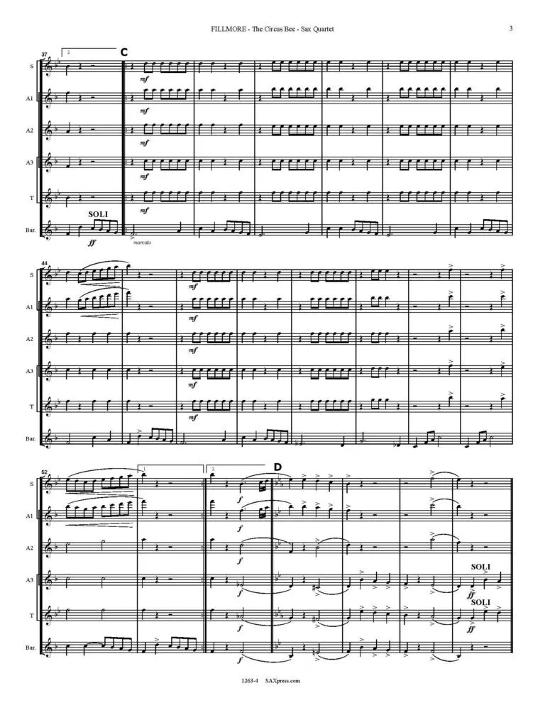 1263-4 -FILLMORE- The Circus Bee QUARTET -00 - SCORE_Page_07 The Circus Bee
