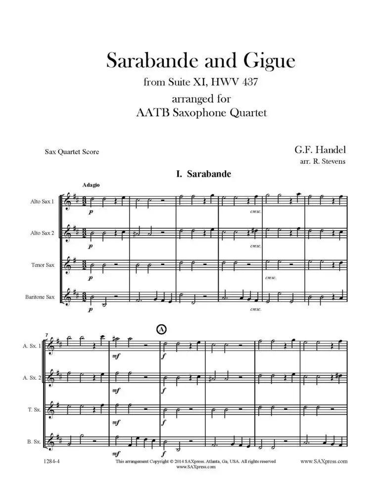 1284-4-handel-sarabande-and-gigue-score-image-p1 Sarabande and Gigue