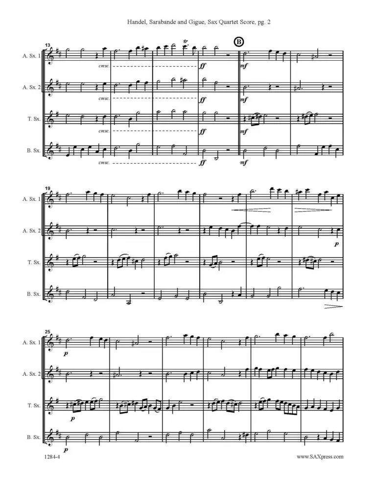 1284-4-handel-sarabande-and-gigue-score-image-p2 Sarabande and Gigue