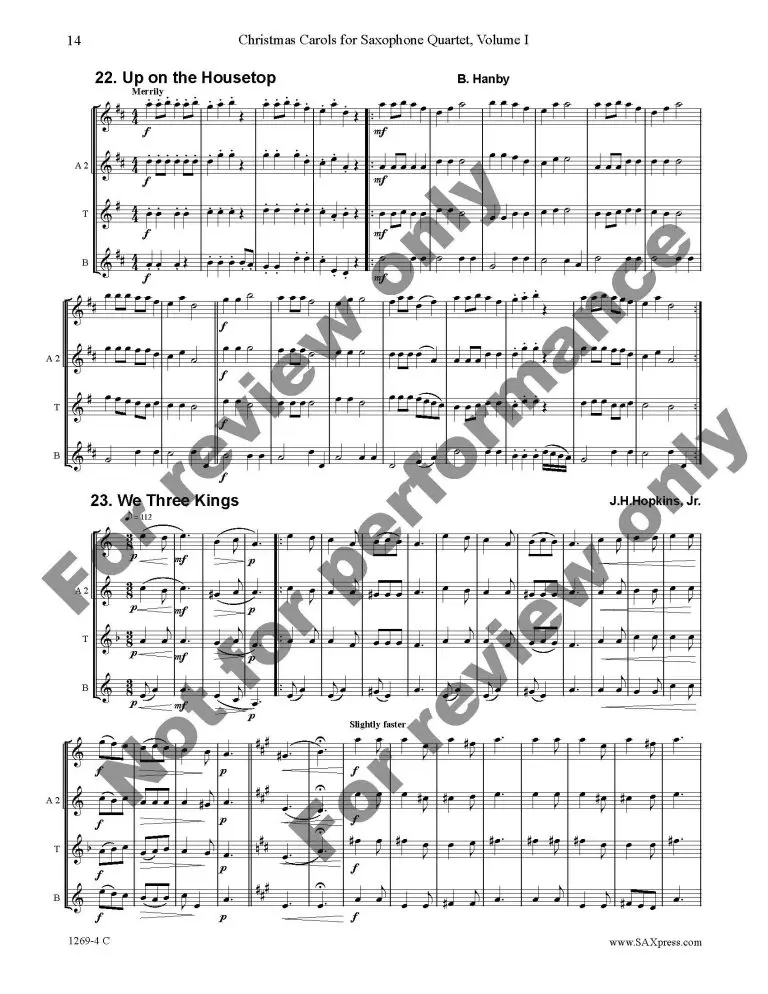 Christmas Carols for Saxophone Quartet Vol 1_Page_18 Christmas Carols for Saxophone Quartet Volume 1