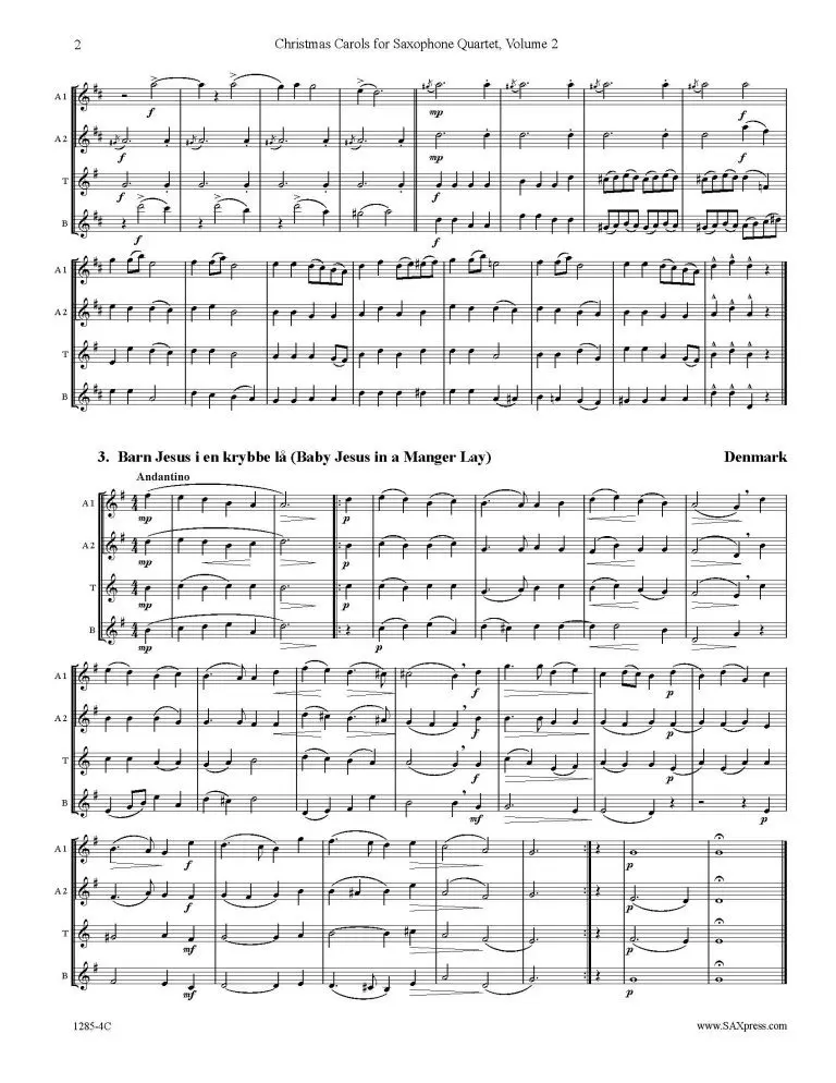 Christmas Carols for Saxophone Quartet Volume 2 ._Page_06 Christmas Carols for Saxophone Quartet Volume 2