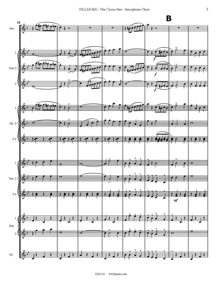 The Circus Bee - Saxophone Choir