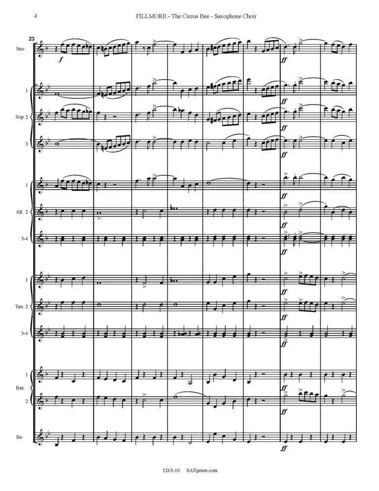 The Circus Bee - Saxophone Choir