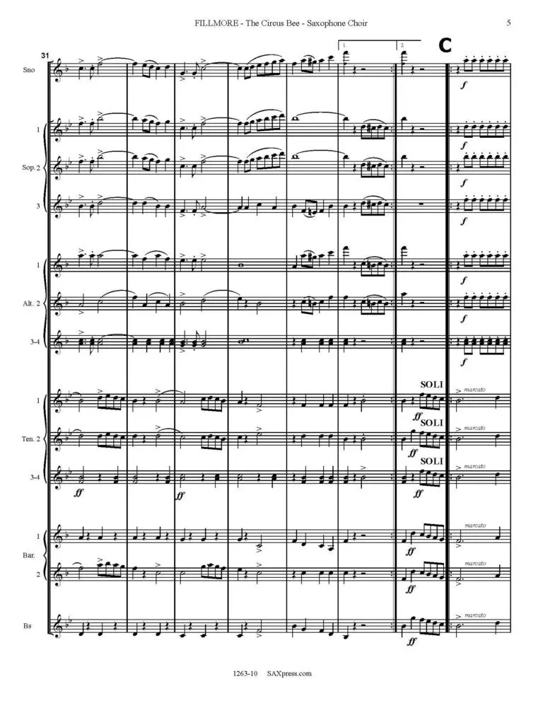 The Circus Bee - Saxophone Choir