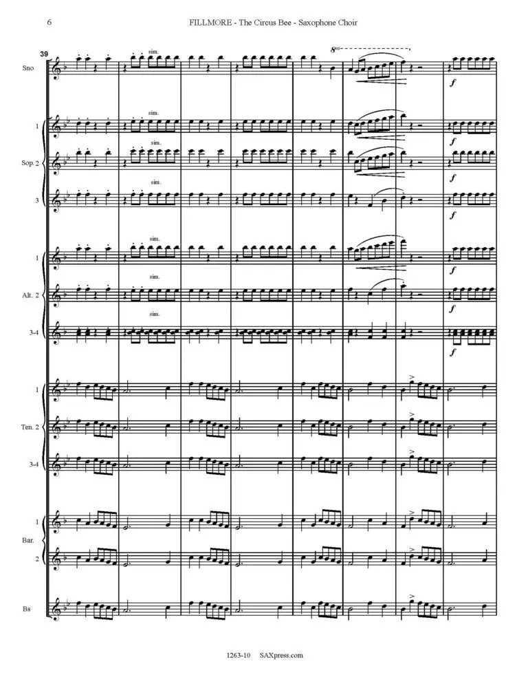 The Circus Bee - Saxophone Choir