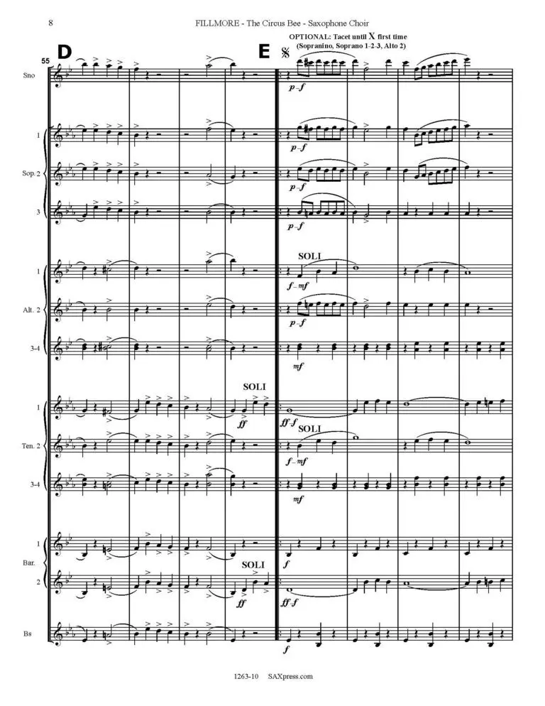 The Circus Bee - Saxophone Choir