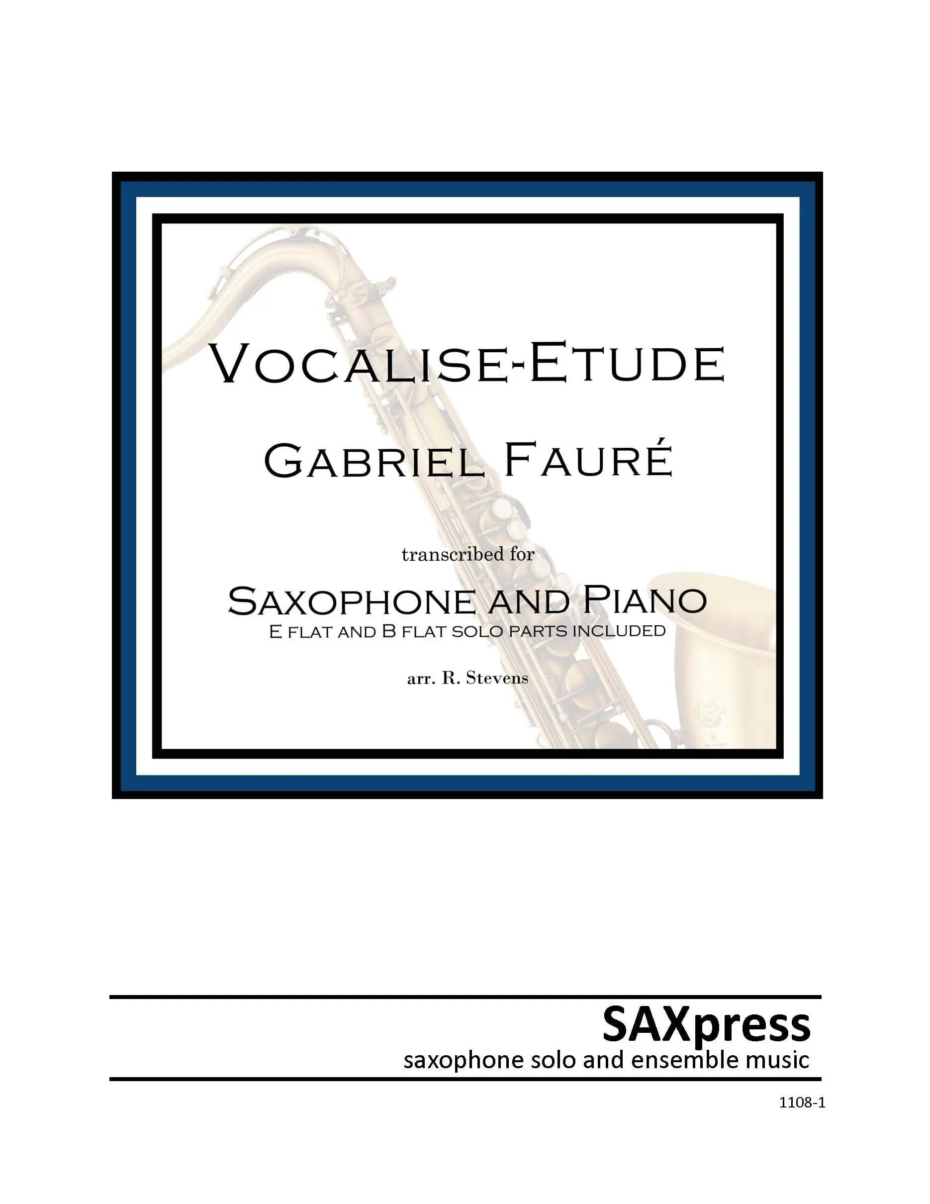 Vocalise-etude by Faure for saxophone solo