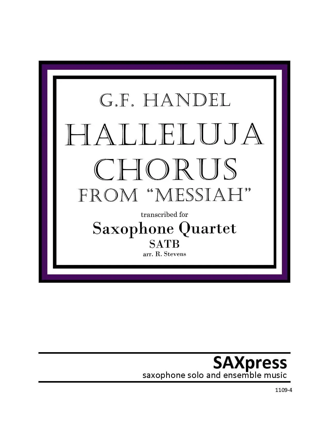 Halleluja Chorus Saxophone Quartet