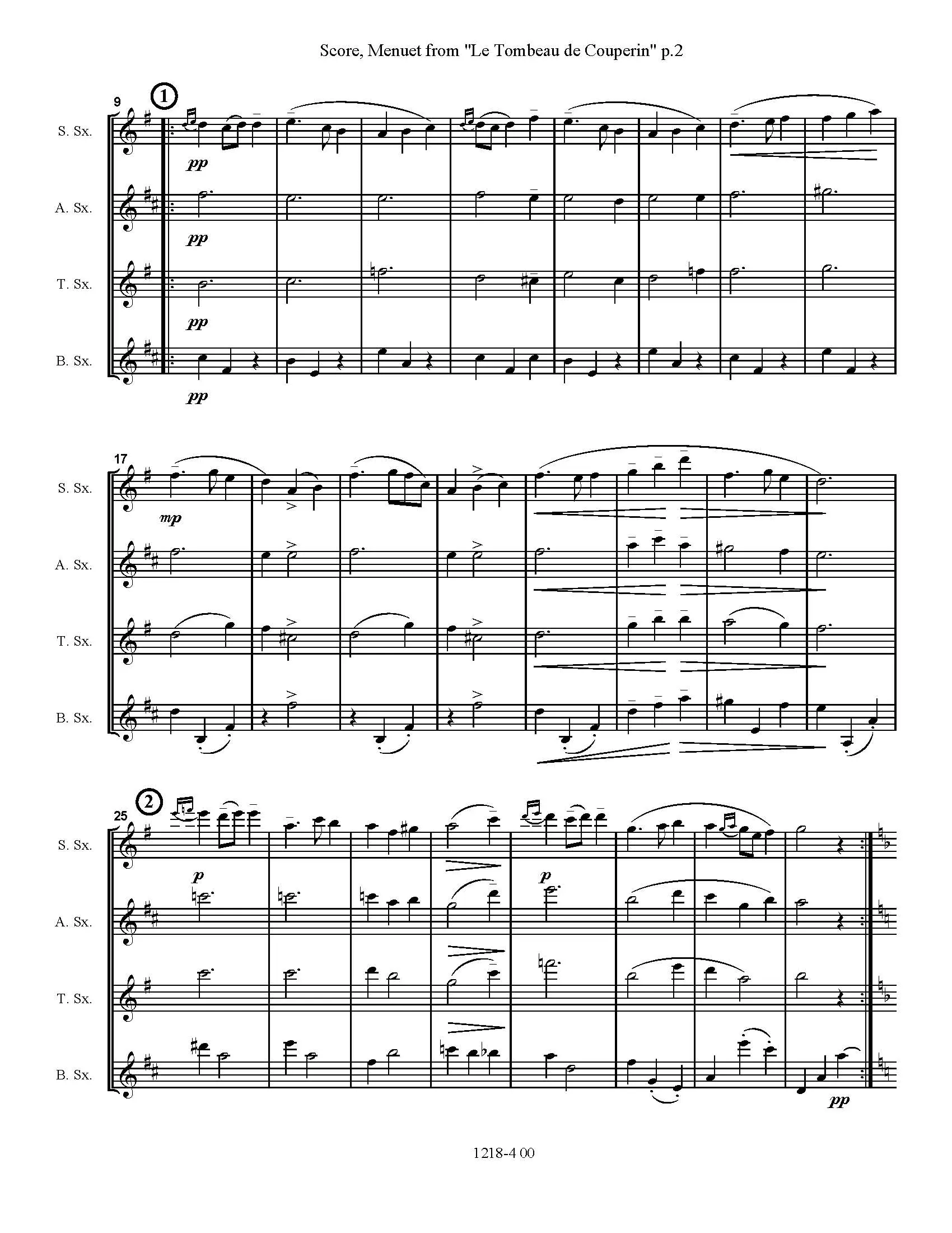 Menuet from Le Tombeau de Couperin - Image 3