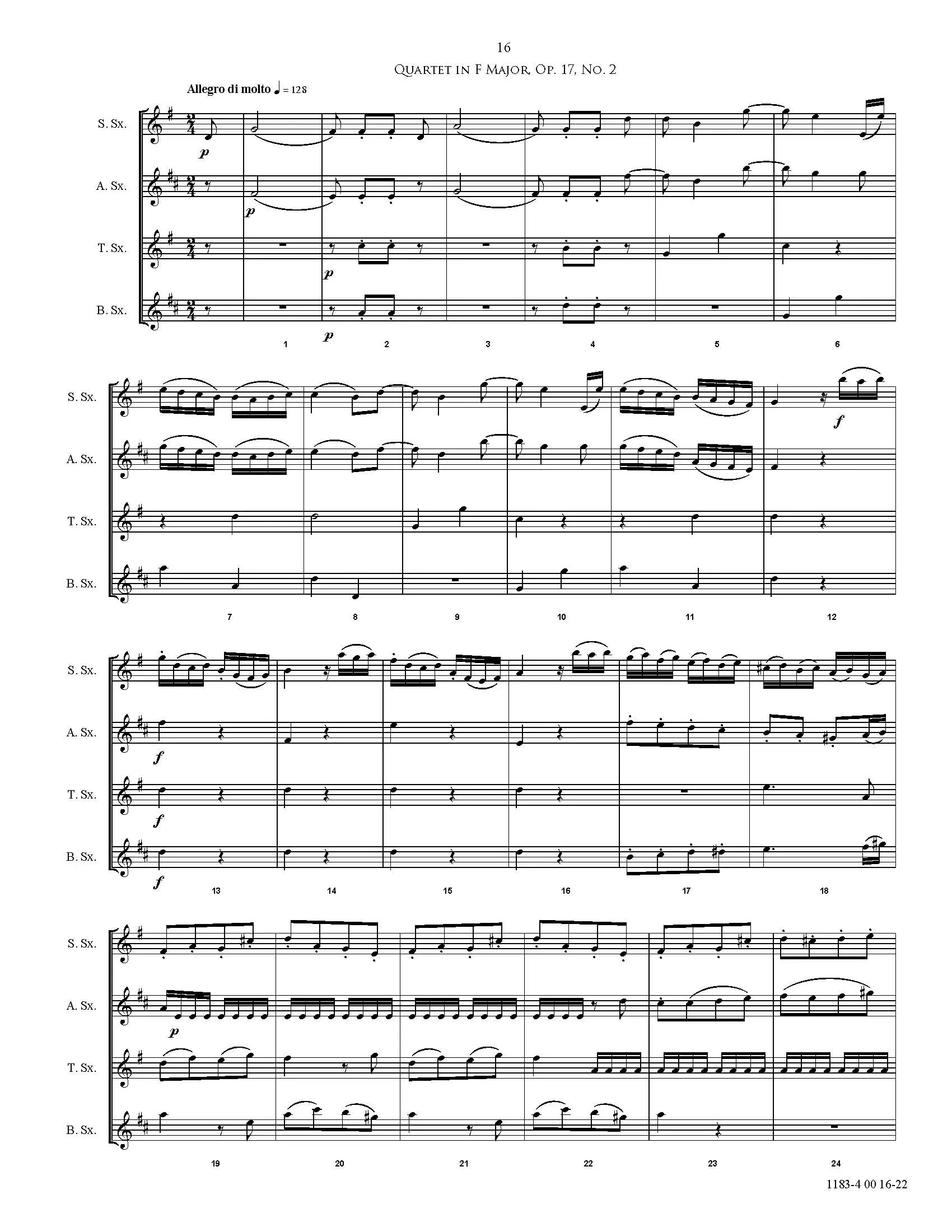 Quartet in F Major, Op. 17, No. 2 - Image 6