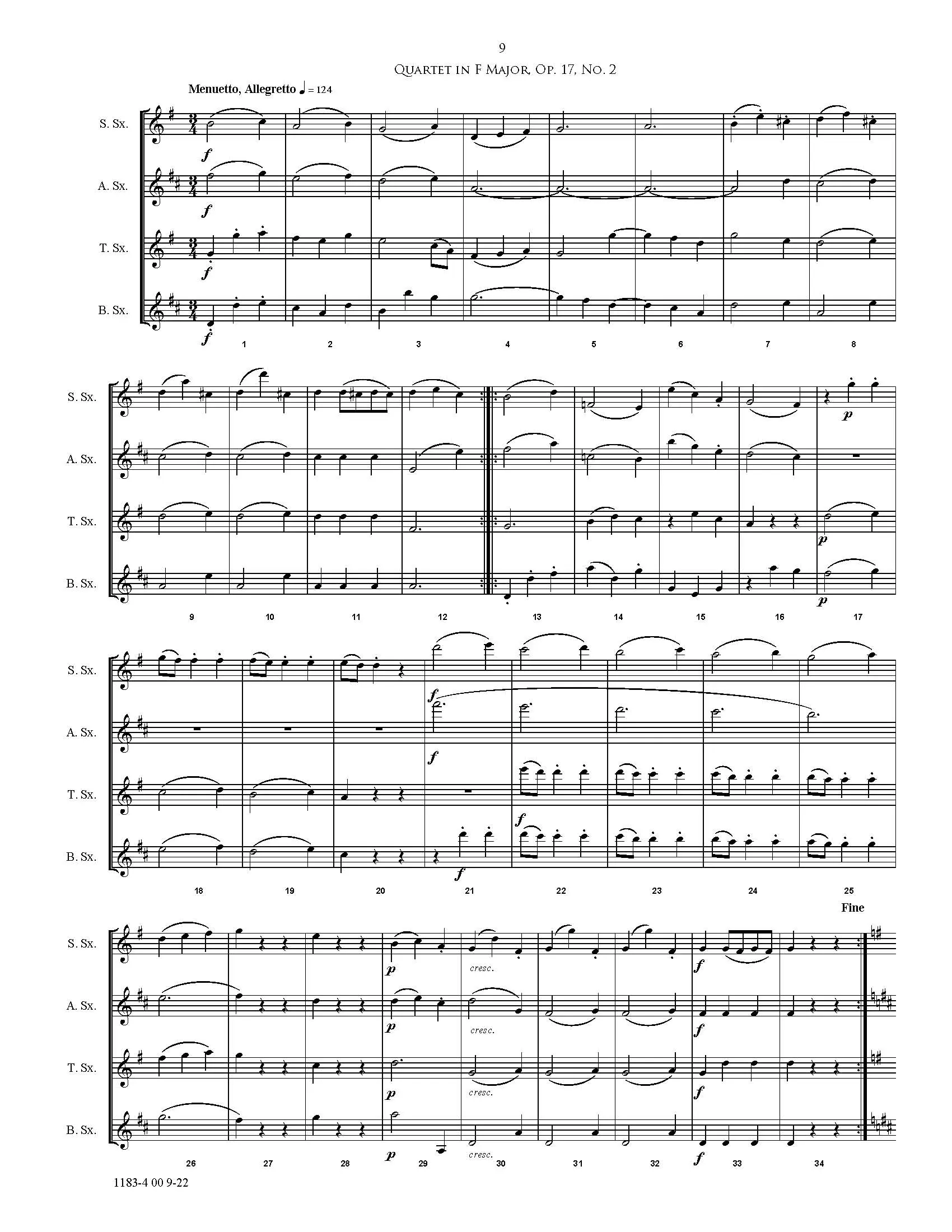 Quartet in F Major, Op. 17, No. 2 - Image 4