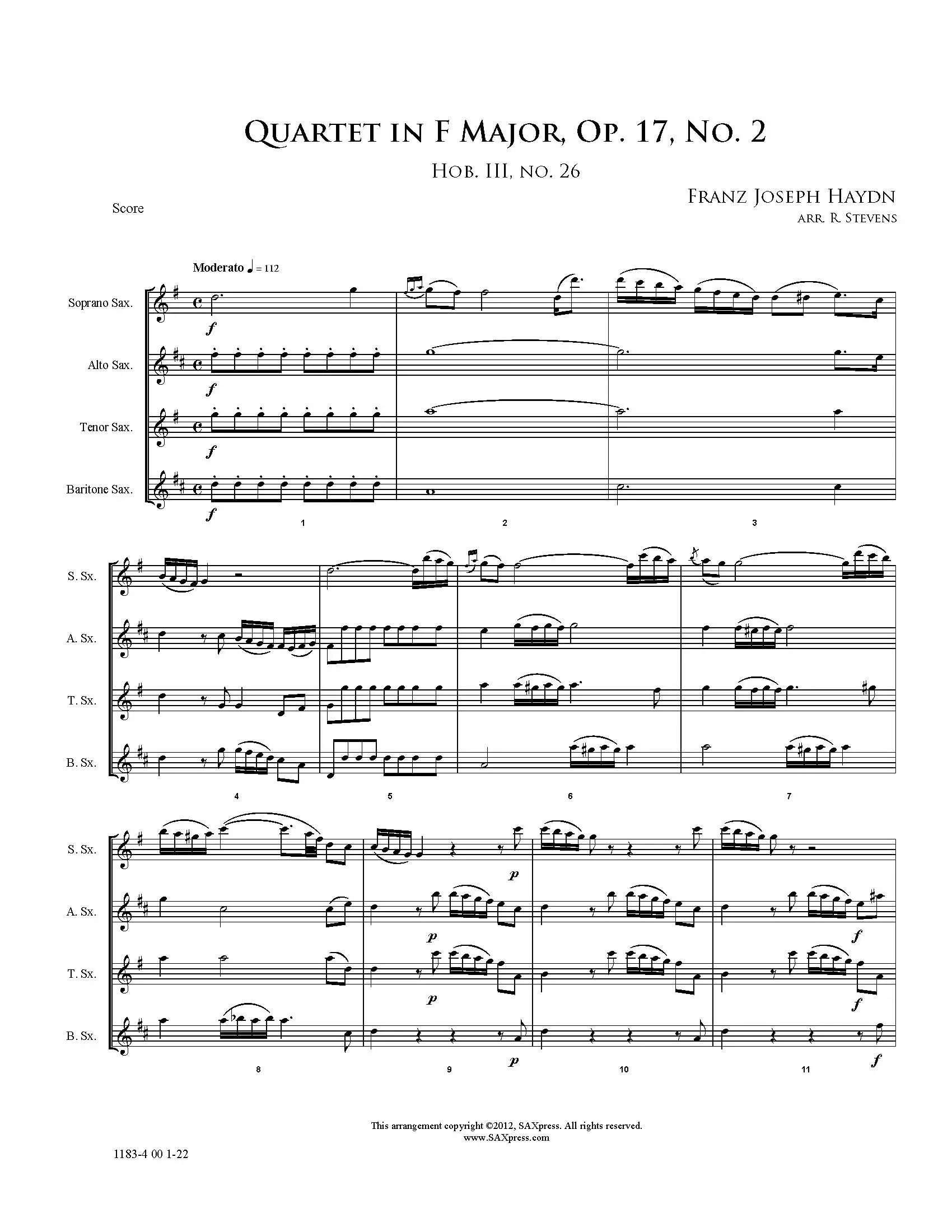 Quartet in F Major, Op. 17, No. 2 - Image 2