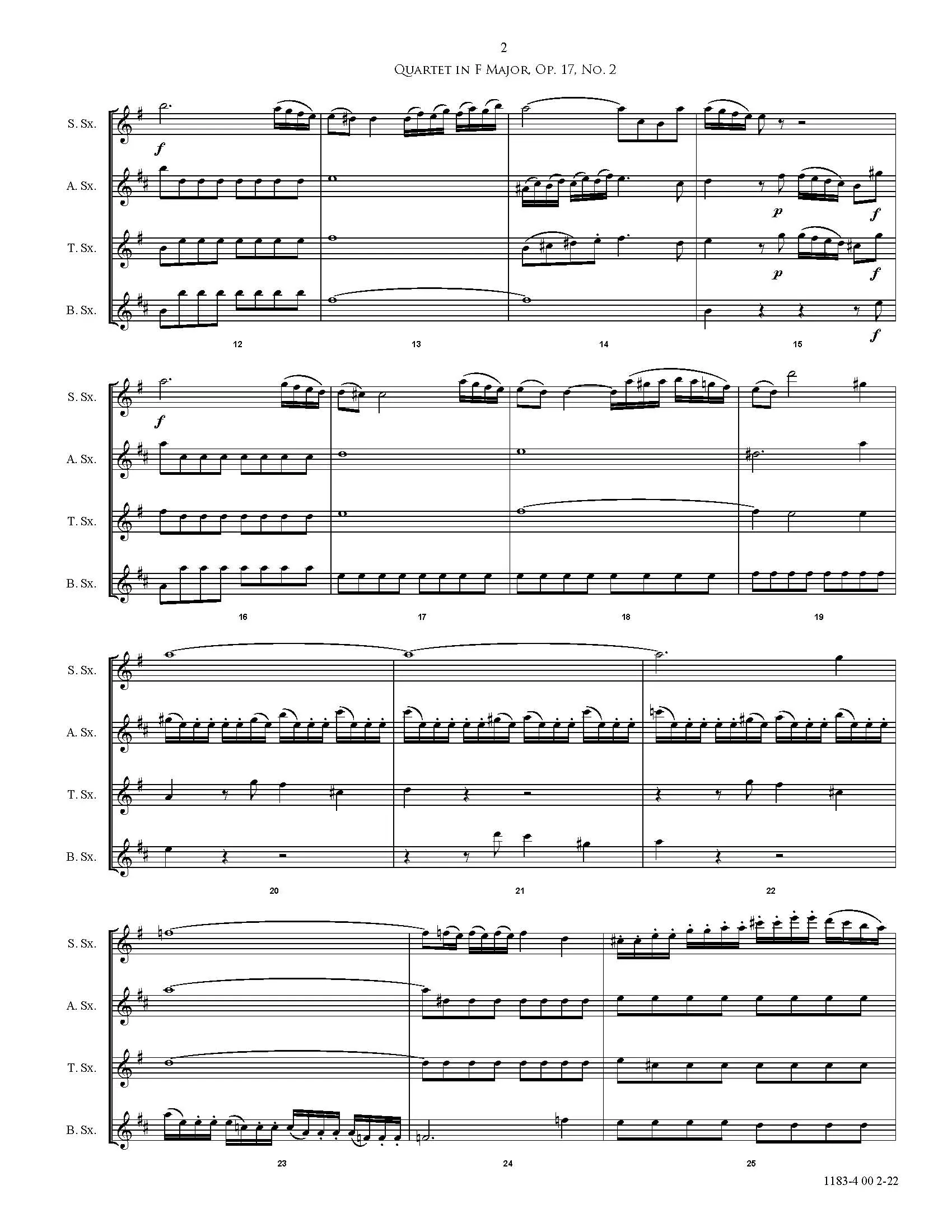 Quartet in F Major, Op. 17, No. 2 - Image 3