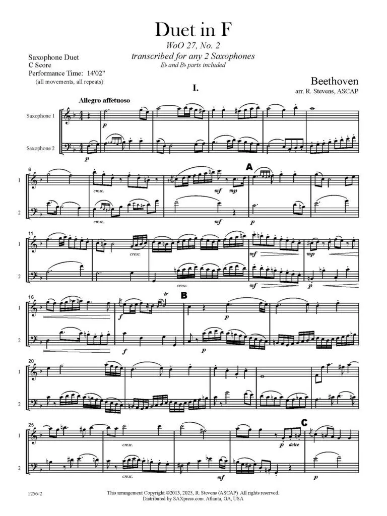 Duet in F, WoO. 27, No. 2