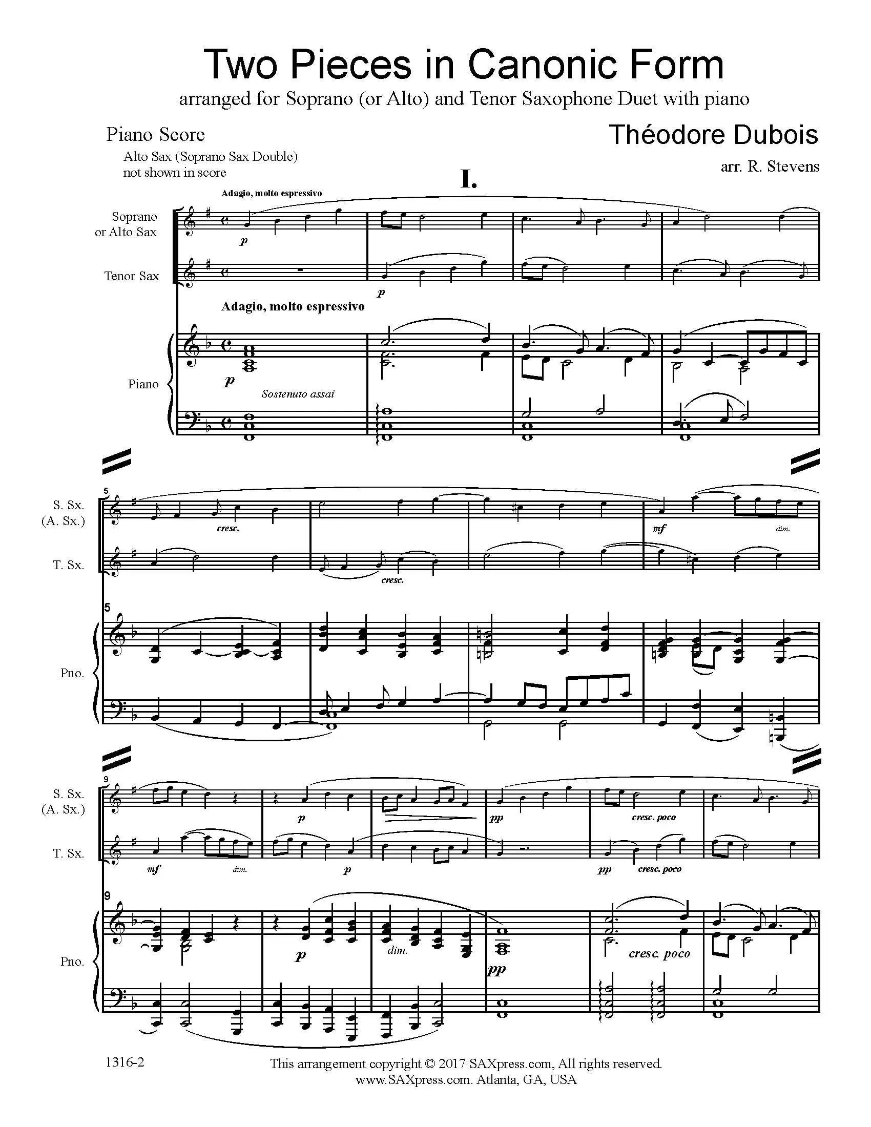 Two Pieces in Canonic Form | Theodore Dubois - Image 2