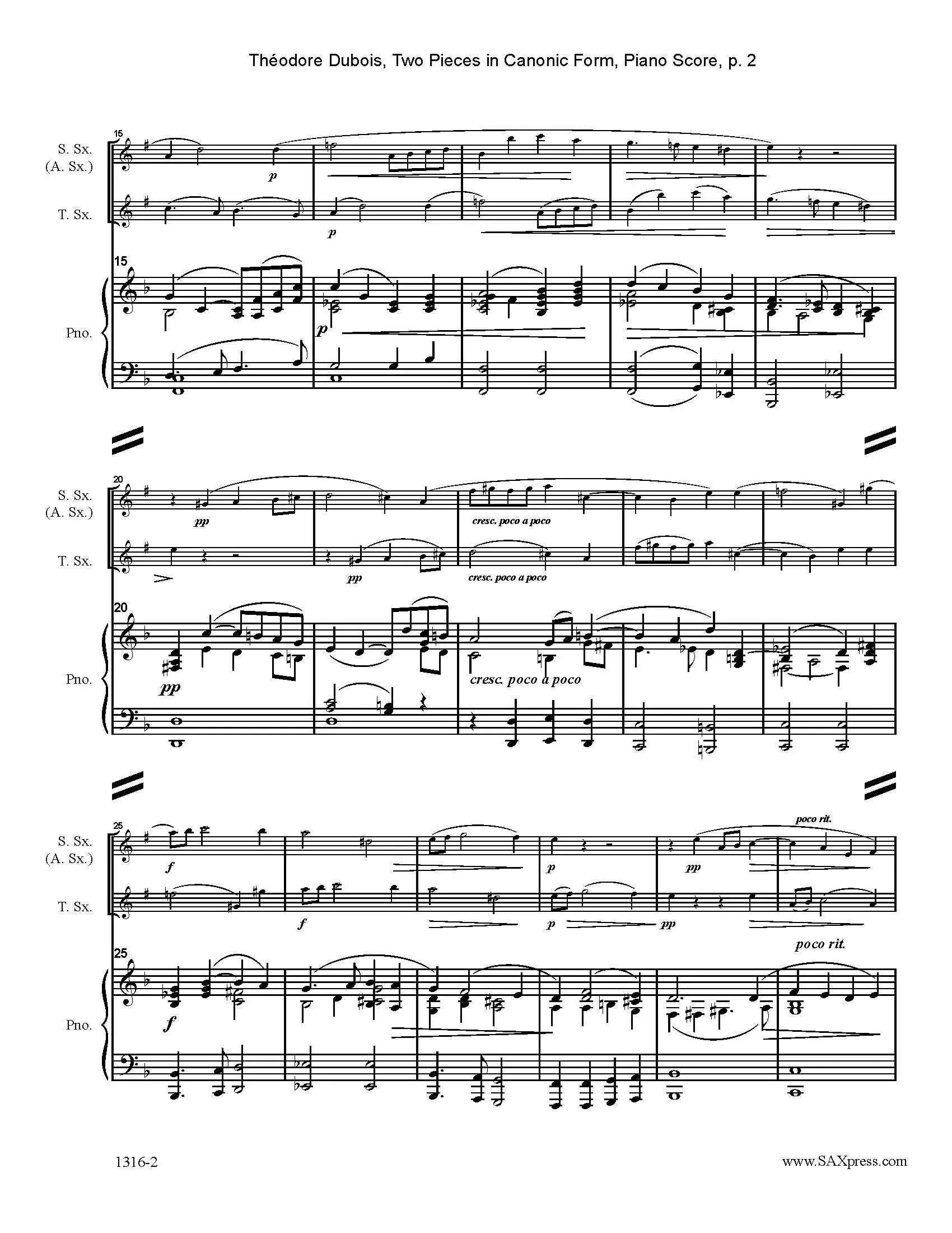 Two Pieces in Canonic Form | Theodore Dubois - Image 3