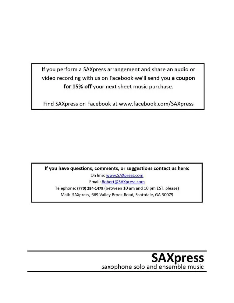 SAMPLE pg 3 1203-4 Wagner Albumleaf for Frau Betty Schott Fanfare from Sinfonietta Saxophone Choir