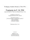 1189-5 MOZART Fantasia in F K594 -Title Page Fantasia In F, K. 549