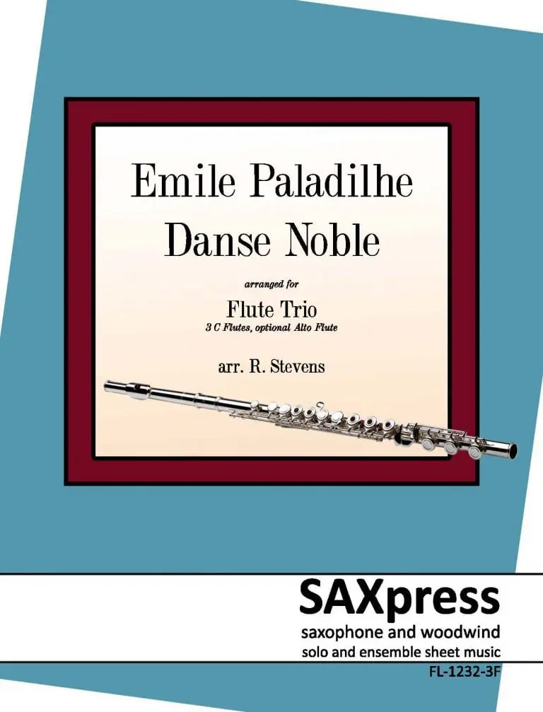 1232-3-F Paladilhe Danse Noble Front Cover Danse Noble Emile Paladilhe Flute Trio