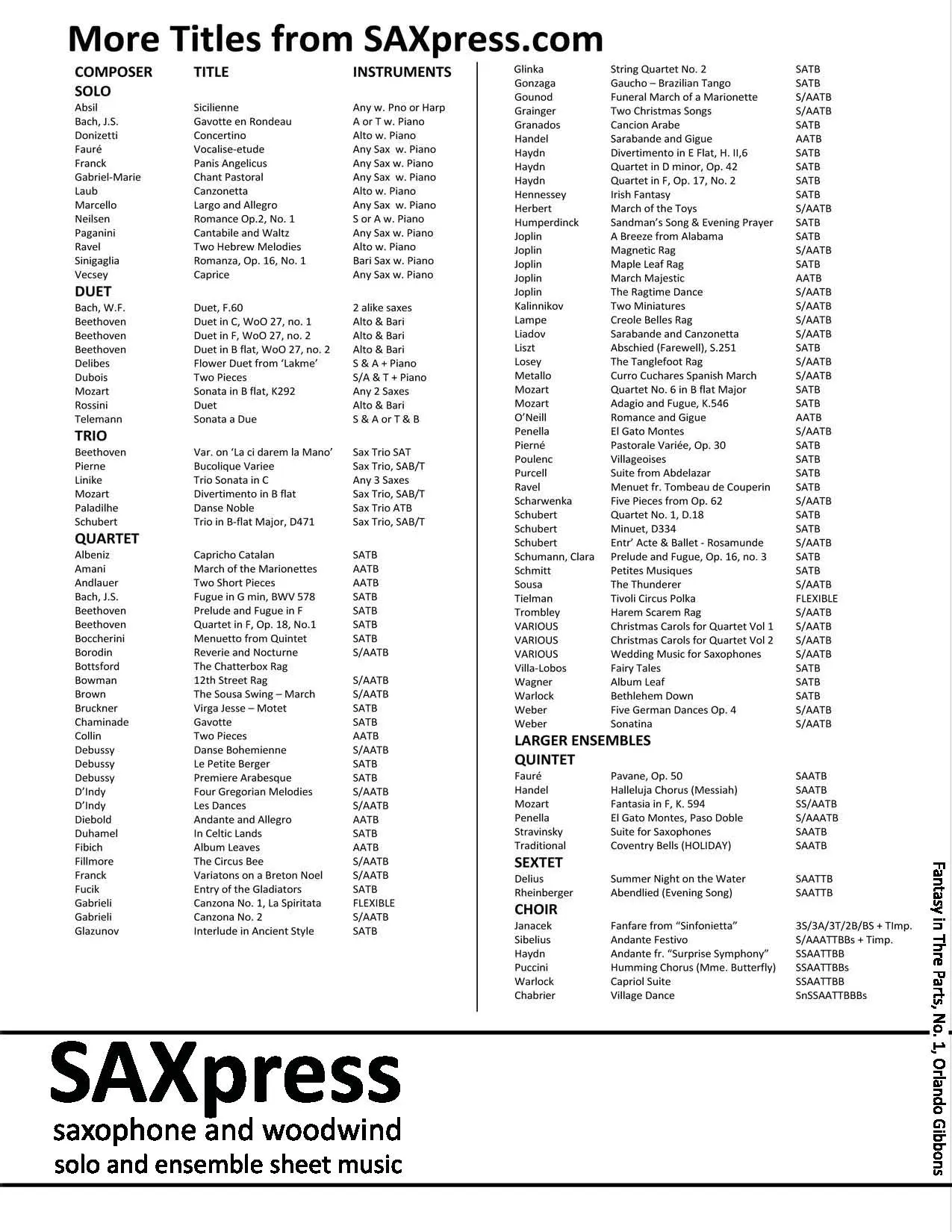 Fantasy in Three Parts | Sax Trio - Image 4