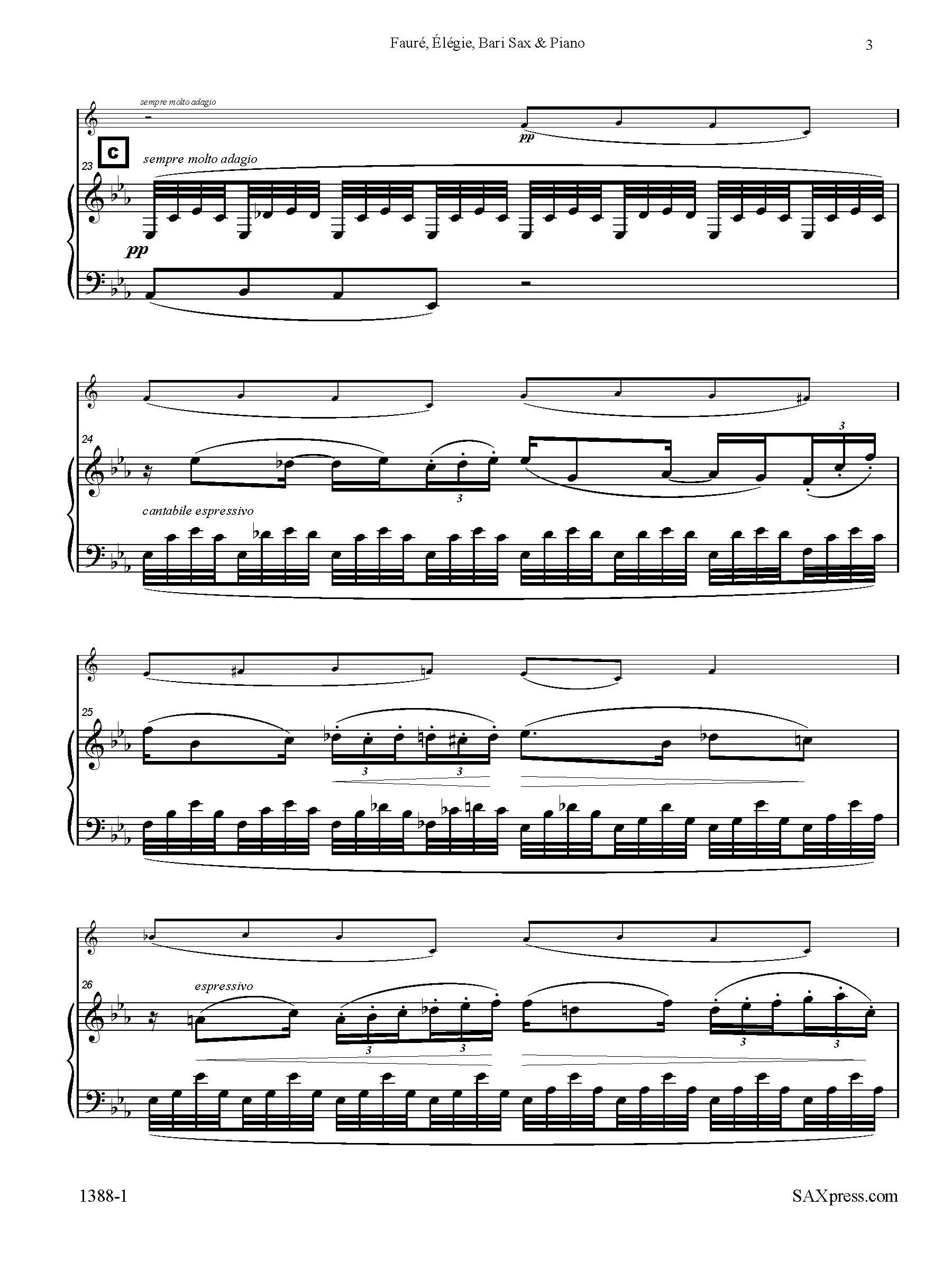 Élégie | Fauré | Bari Sax Solo - Image 3