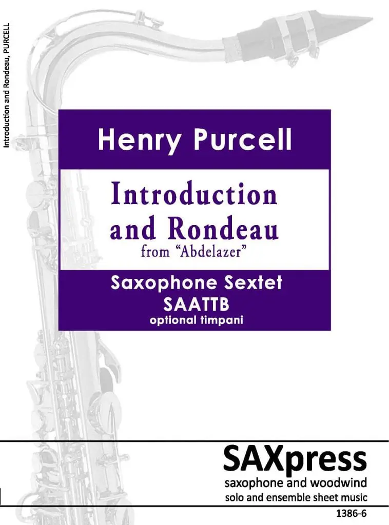 1386-6 FRONT Purcell Intro and Rondeau Cover Image for Introduction and Rondeau from Abdelazer