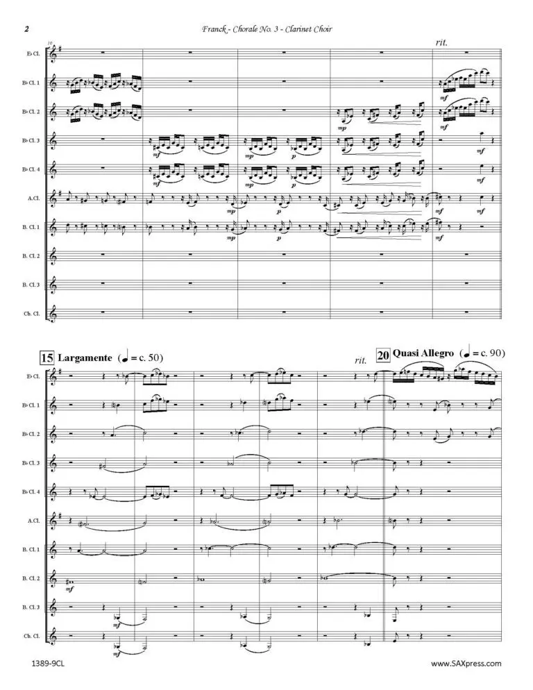 FRANCK - 1380-9CL - Chorale No 3 - CLARINET CHOIR_Page_06 Chorale No. 3 | César Franck | Clarinet Choir