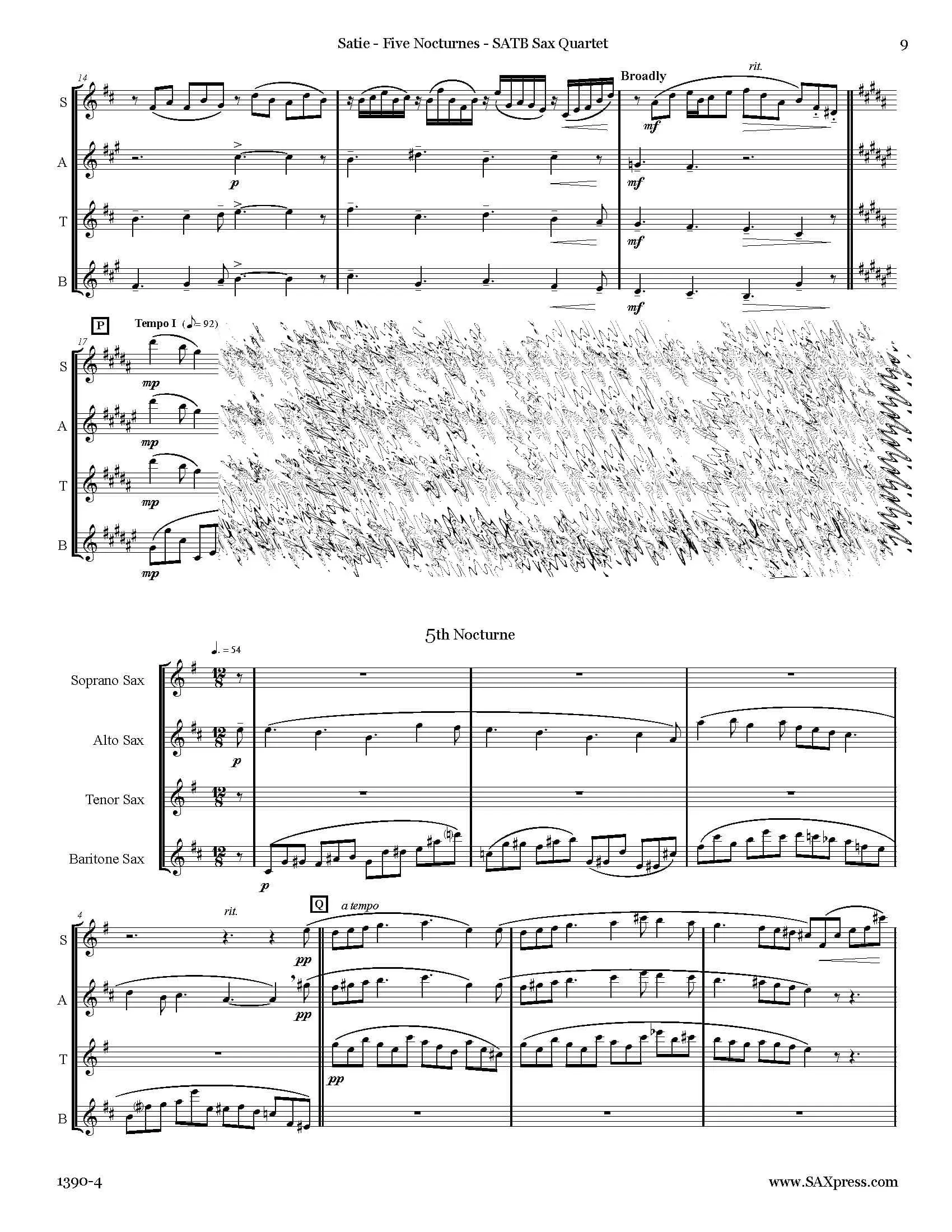 Five Nocturnes | SATB Sax Quartet - Image 6