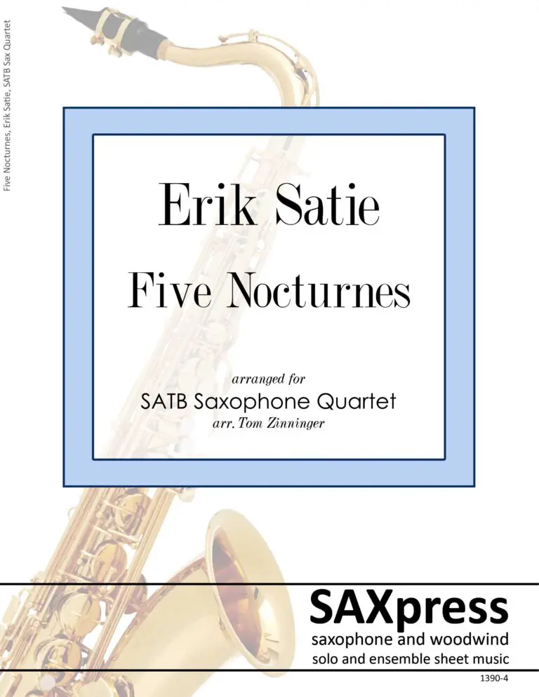 SATIE-Five-Nocturnes-FRONT-COVER Five Nocturnes | SATB Sax Quartet