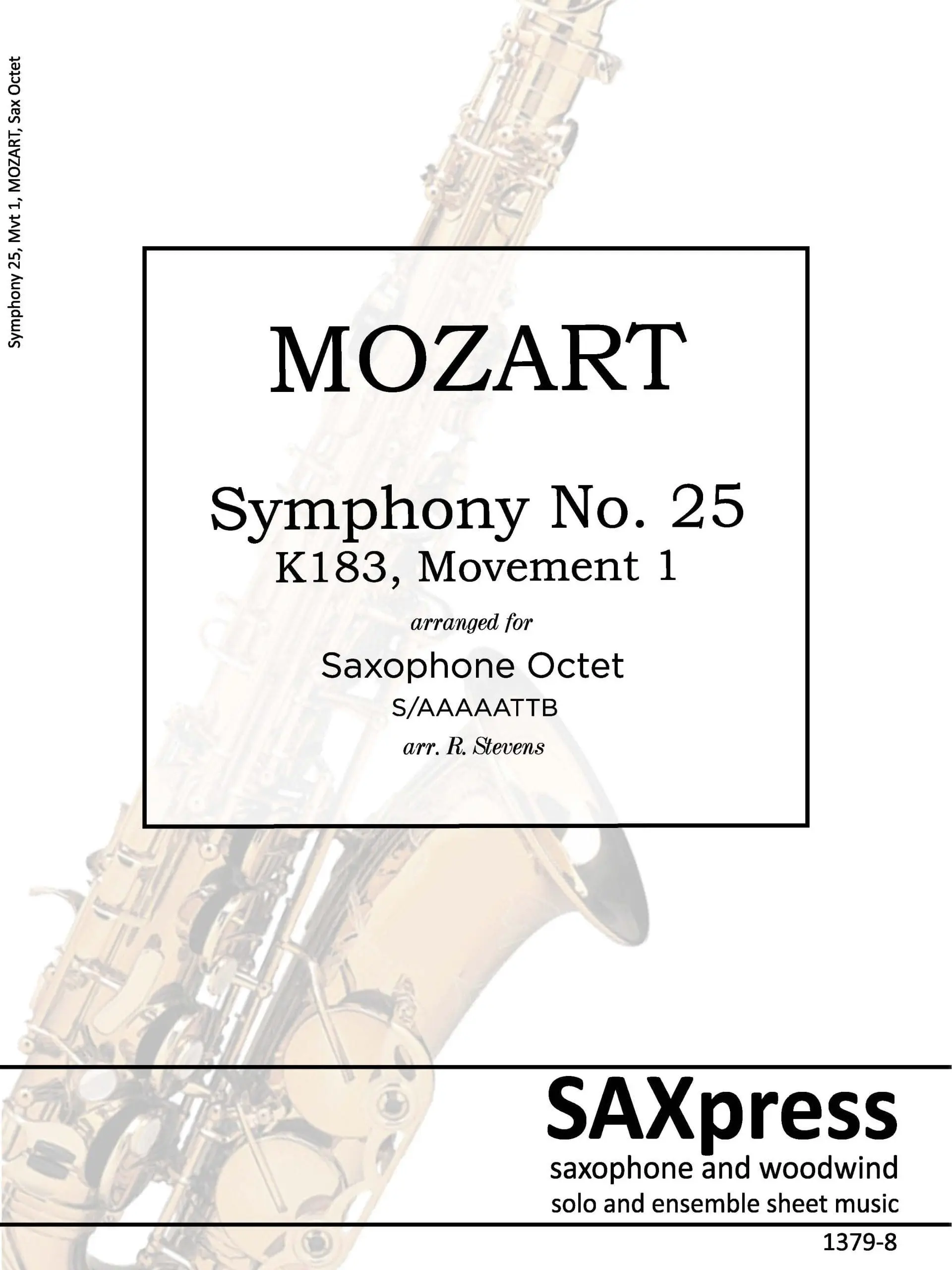Symphony 25, K183 | Allegro con brio | Mozart | Sax Octet