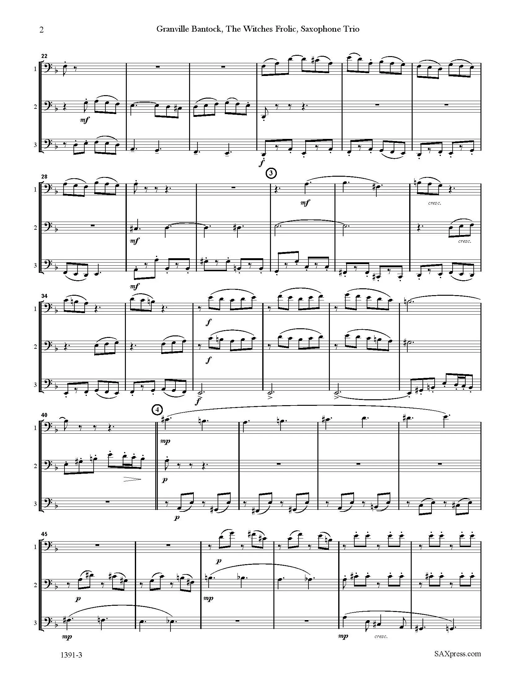 The Witches Frolic | Bantock | Sax Trio, Flexible Scoring - Image 3