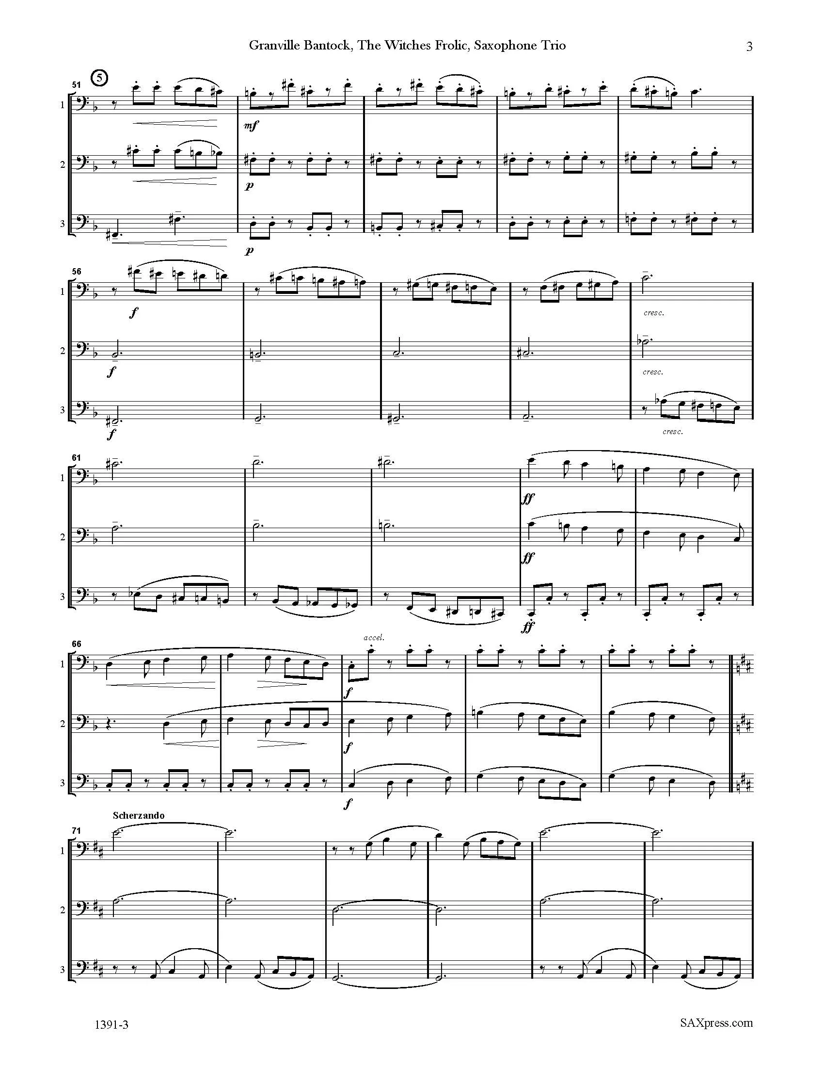 The Witches Frolic | Bantock | Sax Trio, Flexible Scoring - Image 4