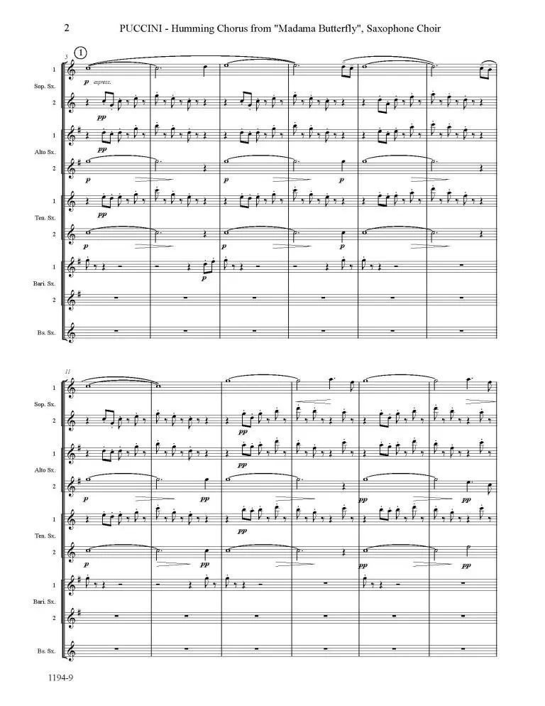 Humming Chorus from Madama Butterfly