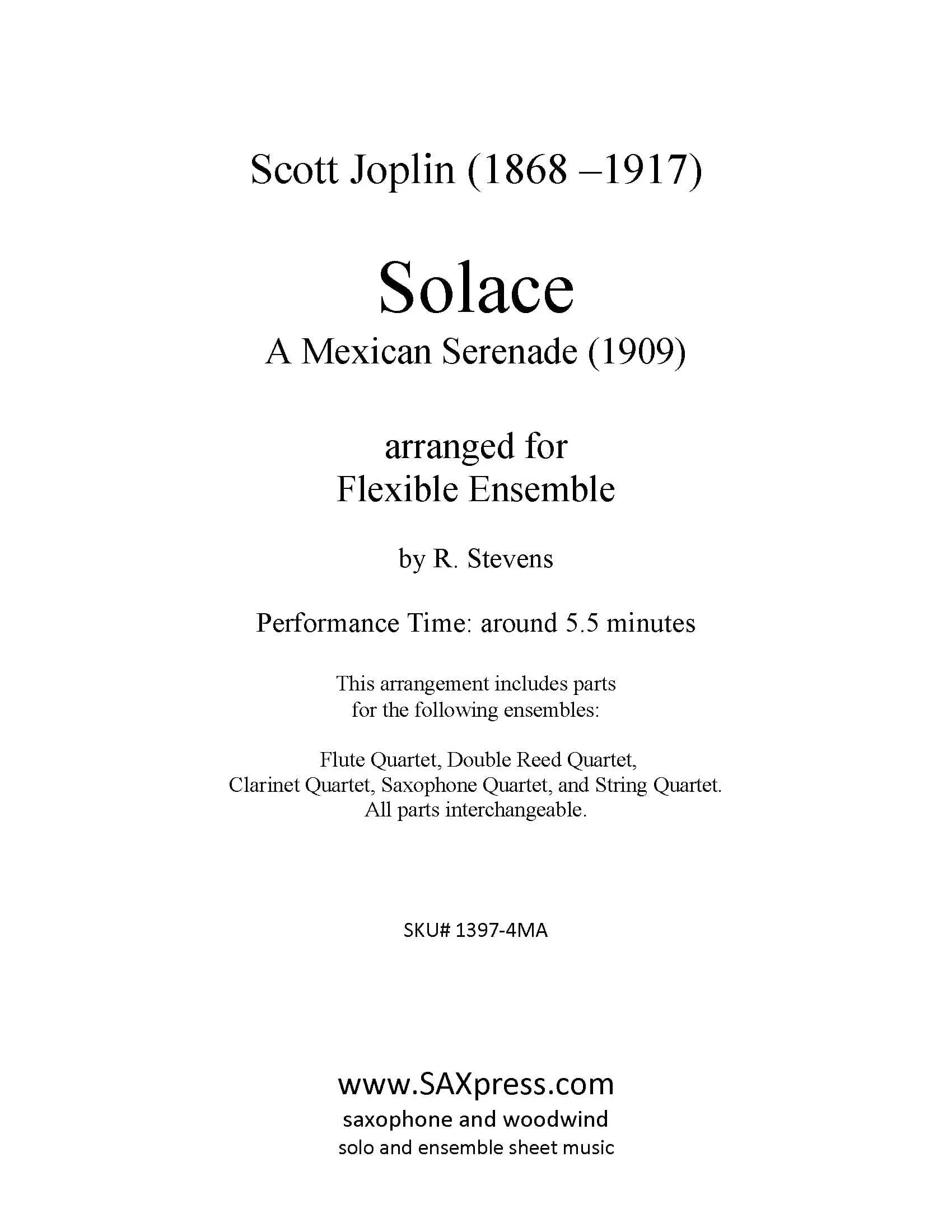 Solace - A Mexican Serenade - Flexible Ensemble - Image 2