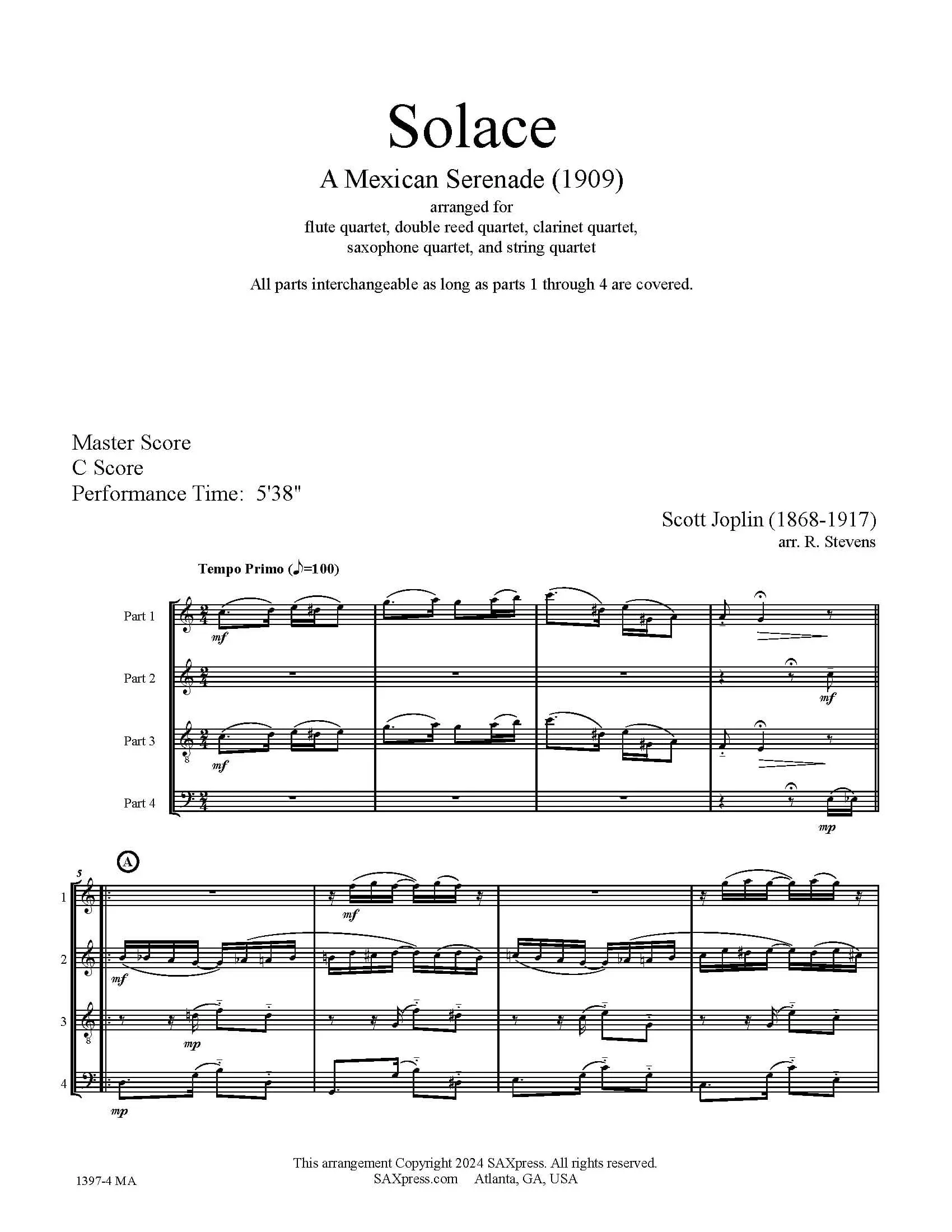 Solace - A Mexican Serenade - Flexible Ensemble - Image 4