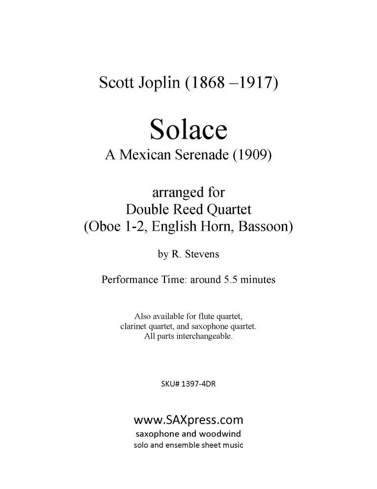 1397-4DR JOPLIN Solace_Page_03 Solace - A Mexican Serenade - Double Reed Quartet