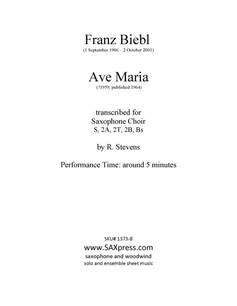 1373-8 BIEBL Ave Maria -00- SCORE sax choir_Page_03 Ave Maria (Biebl)