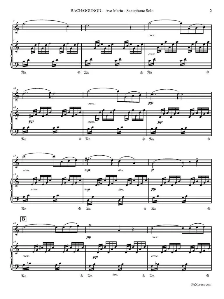 1399-1 Bach-Gounod Ave Maria SCORE SAMPLE 3 Ave Maria - Bach/Gounod