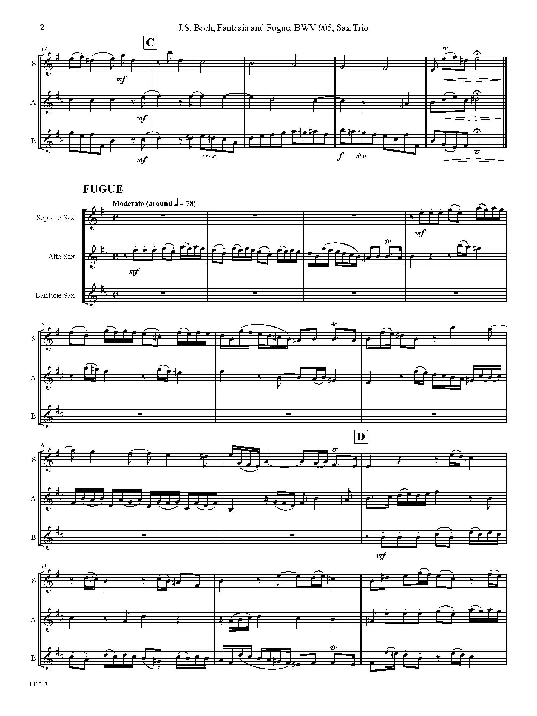 Fantasie and Fugue in D Minor, BWV 905 - Image 4