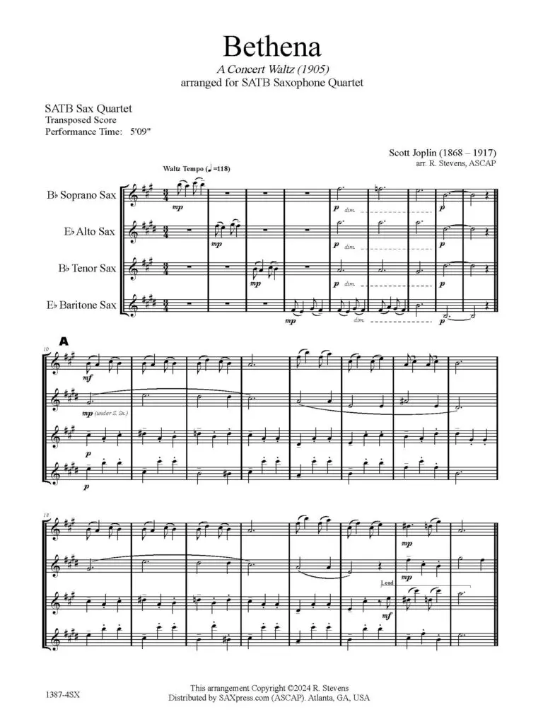 1387-4SX - JOPLIN Bethena 00 SCORE_Page_04 Bethena - A Concert Waltz